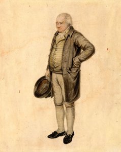 Portrett av Mr Bewick, Tregravering (kroppsfarge, blyant og wc på papir)